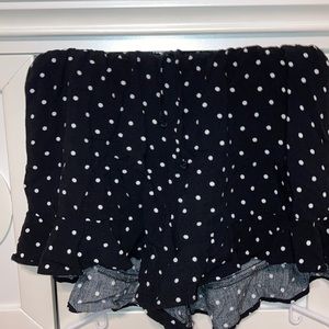 Black polka dotted shorts